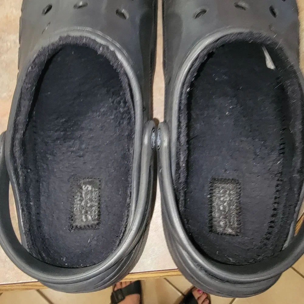 Crocs Men's Baya Clog,  Lined Graphite black size 10